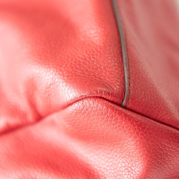 Kooba Shoulder Bag Pebbled Leather Convertible Side Panels Red - Picture 14 of 16